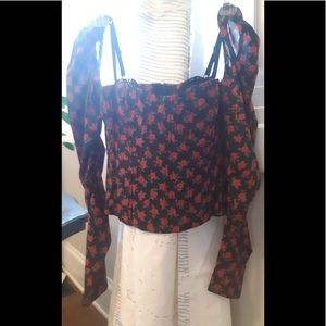 Long sleeved bustier peekaboo bra